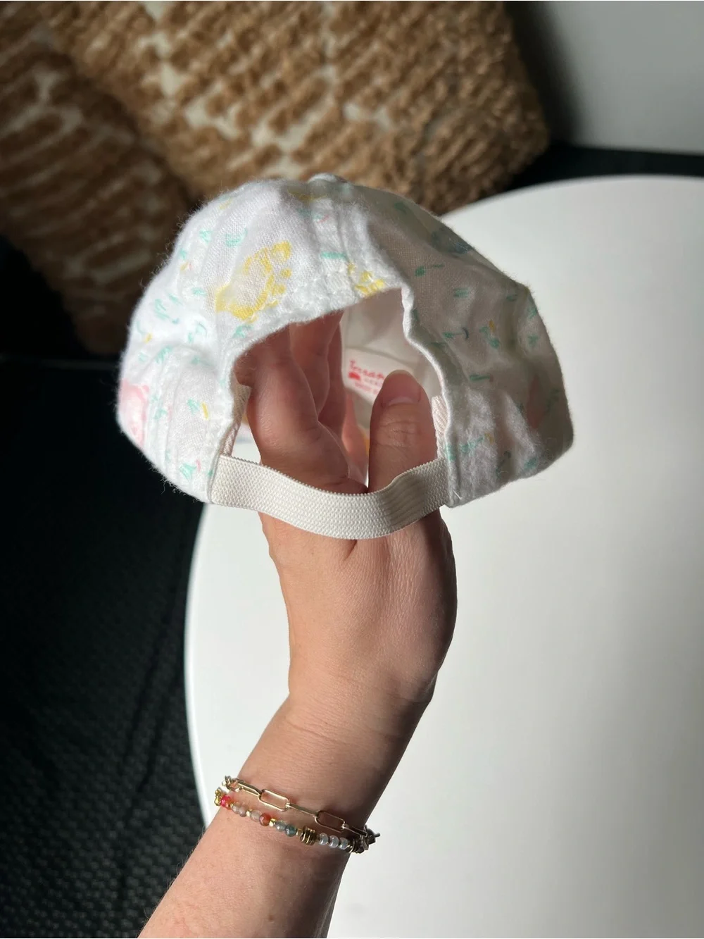 Vintage 80s/90s Baby Footprint Hat